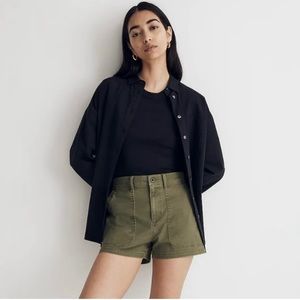 NWOT Madewell vintage camp army green shorts size 25